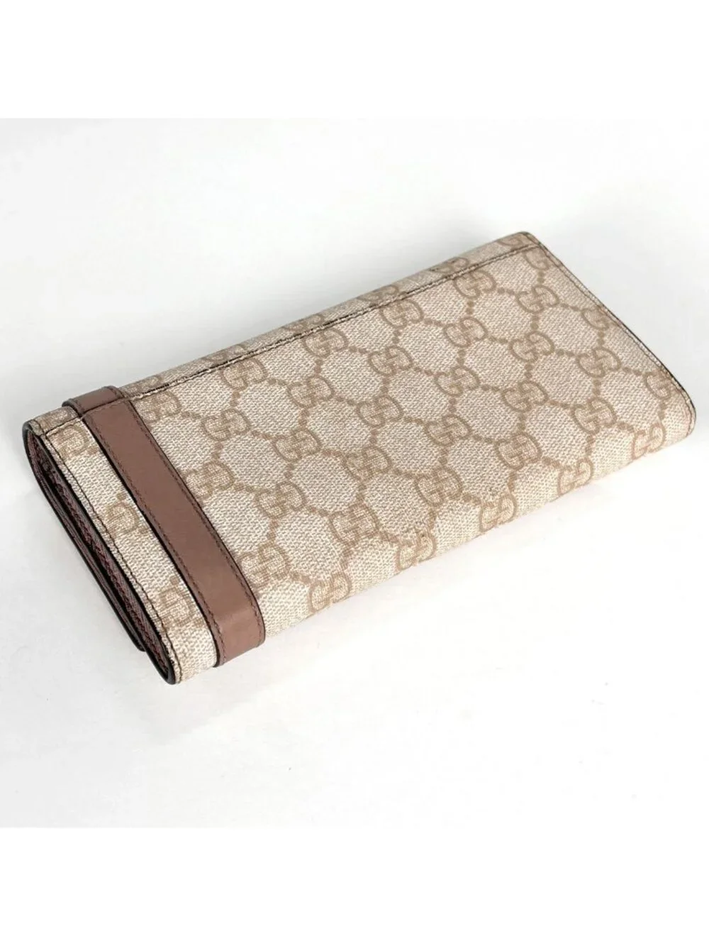 Gucci Wallet Nice Continental GG Supreme Beige